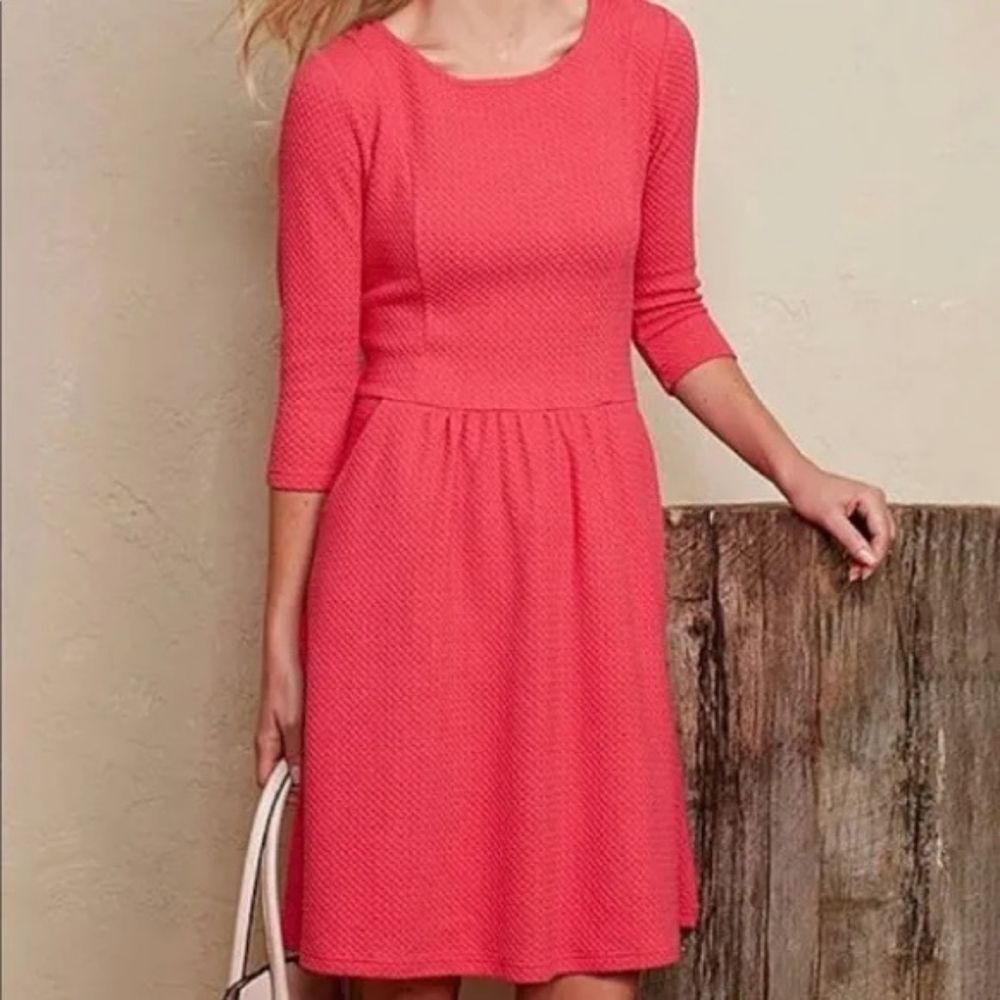 Matilda Jane Women's Pink Friends Forever Virginia Textured A-Line Dress Large